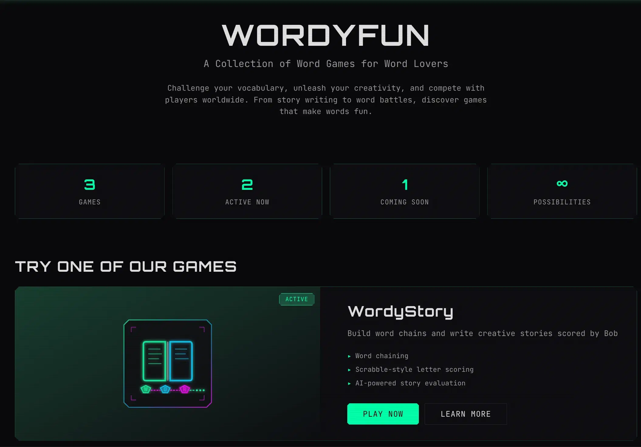 Screenshot of WordyFun - Interactive Word Chain Game
